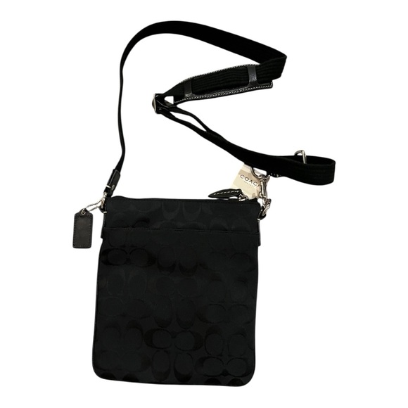 Coach Black Signature Canvas & Leather Penelope Swingpack Messenger Bag NWT - Picture 9 of 9